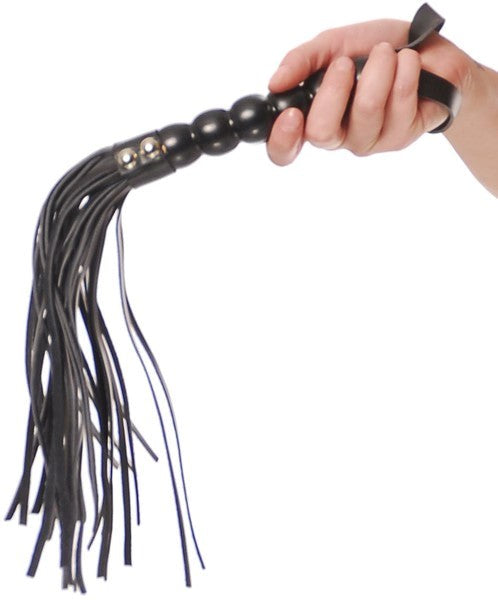 Beaded Cat-O-Nine Tails - Black - - Whips And Crops