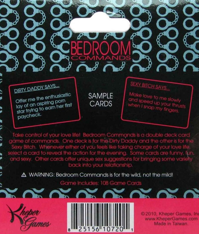 Bedroom Commands Card Game - - Sex Games, Coupons and Tricks