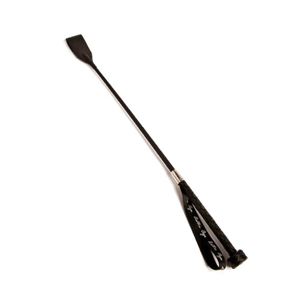 Bettie Page Teasearama Leather Riding Crop Black - - Whips And Crops