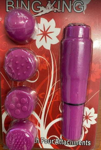 Bing King Mini Vibe And Attachments by BDStyle - Mini & Slim Vibrators