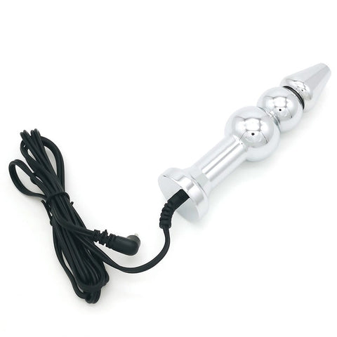 Bipolar Metal Electric Shock Butt Plug - E by BDStyle - Electro Sex