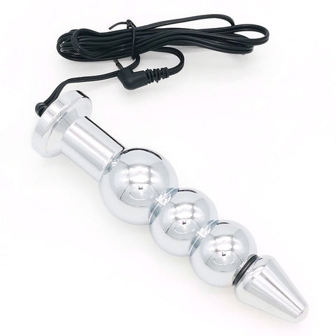 Bipolar Metal Electric Shock Butt Plug - L by BDStyle - Electro Sex