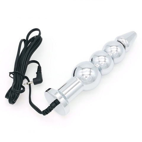 Bipolar Metal Electric Shock Butt Plug - L by BDStyle - Electro Sex