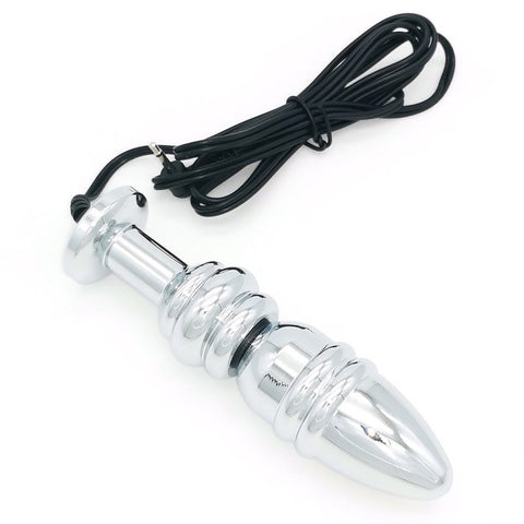 Bipolar Metal Electric Shock Butt Plug - M 4 inch - Electro Sex