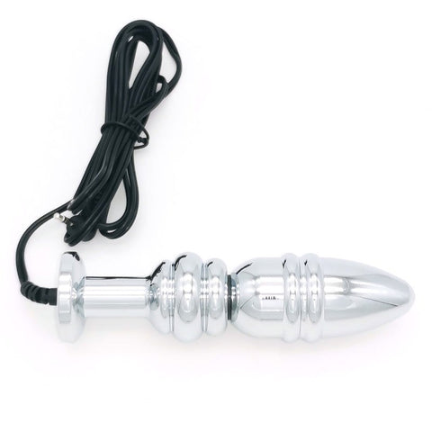 Bipolar Metal Electric Shock Butt Plug - M 4 inch - Electro Sex