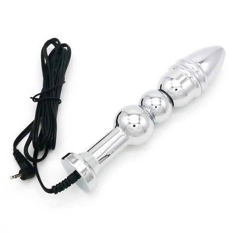 Bipolar Metal Electric Shock Butt Plug P by BDStyle - Electro Sex
