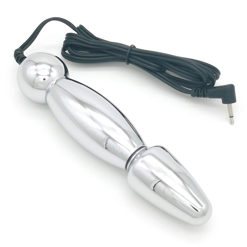 Bipolar Metal Electric Shock Butt Plug - U - - Electro Sex