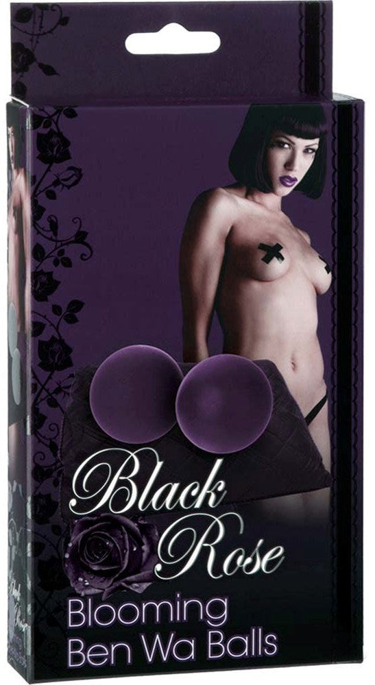 Black Rose Blooming Ben Wa Balls - - Personal Massagers