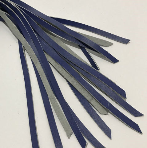 BDSM Blue Leather Whip by Hell's Couture - Whips And Crops