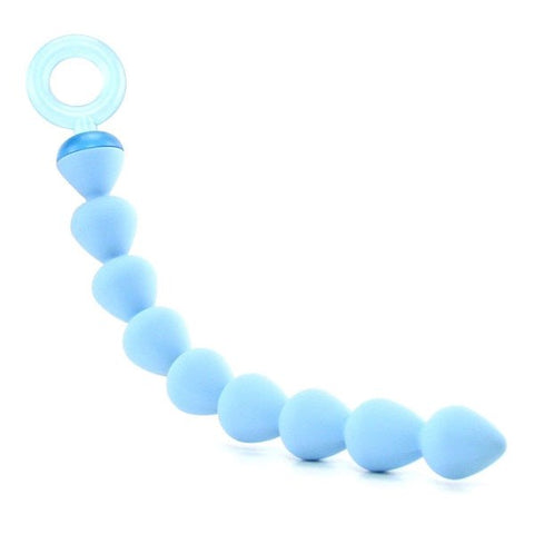 Blue 8 Inch Silicone Anal Beads by Sportsheets - Anal Beads and Balls