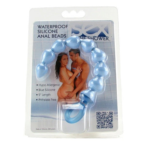 Blue 8 Inch Silicone Anal Beads by Sportsheets - Anal Beads and Balls