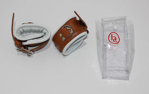 Luxurious Leather Wrist Restraints by Hell's Couture - Cuffs and Restraints