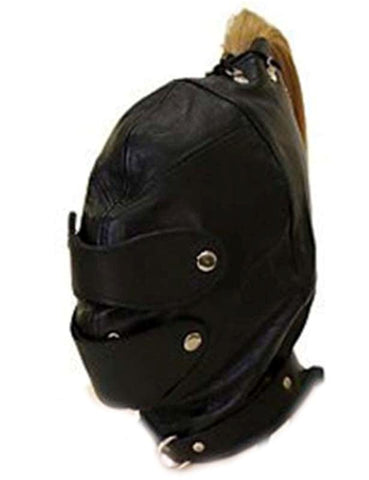 Bondage Hood With Dildo Gag Leather by BDStyle - Bondage Hoods