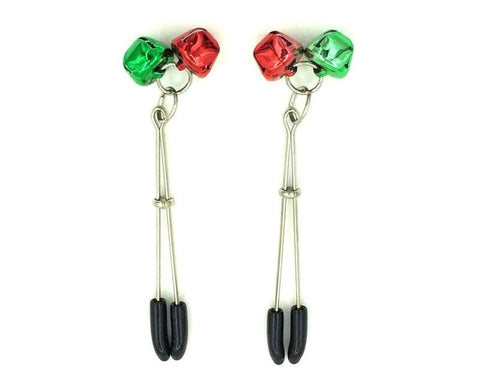 Bondage Nipple Clamps with Two Bells by BDStyle - Breast and Nipple Toys