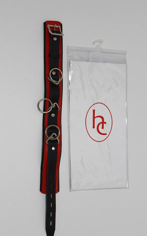 Red and Black Collar with O-Rings by BDStyle - Collars and Leads