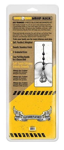 Drop-Kick Silicone Beginner Ass Training Anal Bead Kit - Anal Beads and Balls