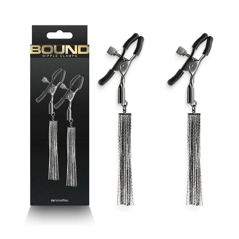 Bound Nipple Clamps D2 Gunmetal by NS Novelties - Breast and Nipple Toys