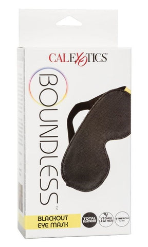 Boundless Fetish Play Blackout Eye Mask Leather - Masks And Blindfolds