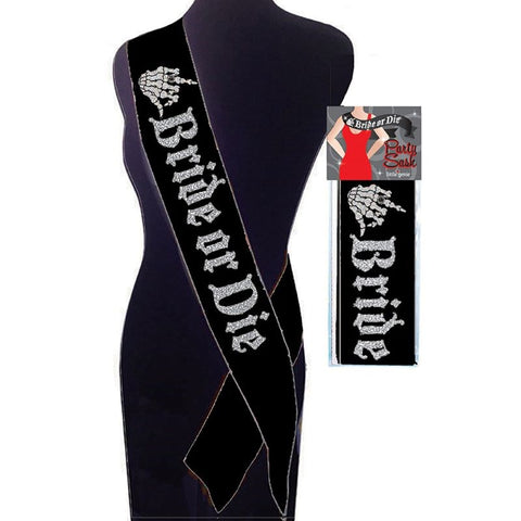 Bride Or Die Sash Adult Party Novelty by Little Genie - Bachelorette and Bucks
