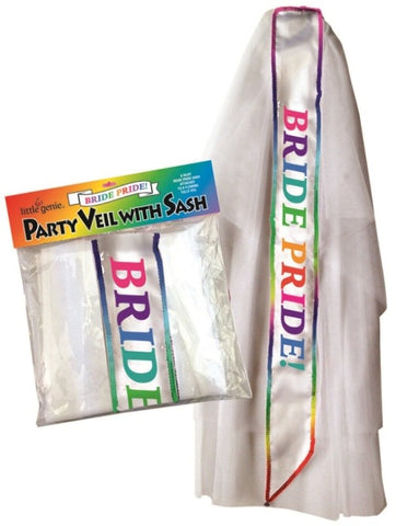 Bride Pride Veil with Sash by Little Genie - Fancy Dress Ups