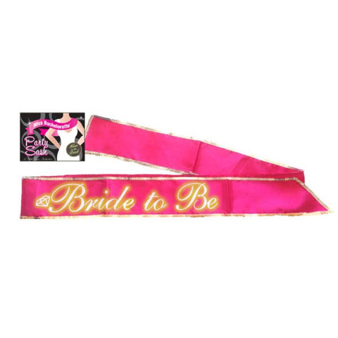 Bride To Be Sash Glow In The Dark Hot Pink by Little Genie - Sex Games, Coupons and Tricks