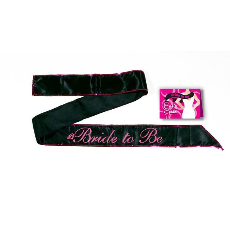 Bride-To-Be Sash Black - - Fancy Dress Ups