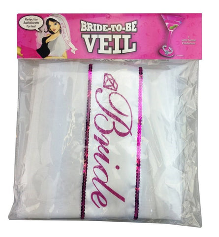 Bride-To-Be Veil White and Pink by Little Genie - Fancy Dress Ups