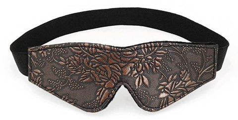 Brown Floral Print Blindfold by Spartacus Enterprises - Fancy Dress Ups