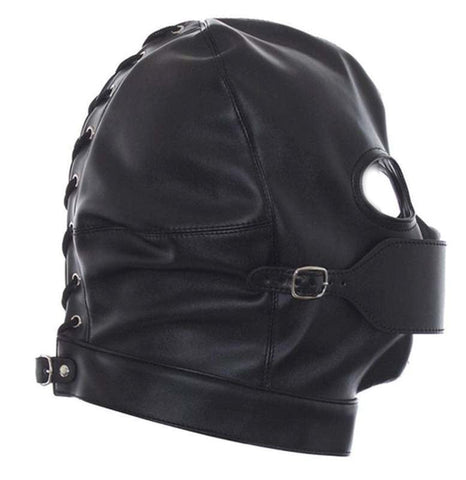 Cafe Bondage Hood Leather by Hell's Couture - Bondage Hoods