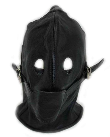 Cafe Bondage Hood with Gag by Hell's Couture - Bondage Hoods