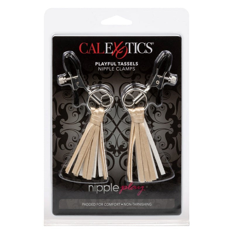 California Exotics Playful Tassels Nipple Clamps - - Nipple and Clit Clamps