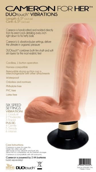 Cameron Marshall Duo Touch Vibrations for Her - - Realistic Dildos