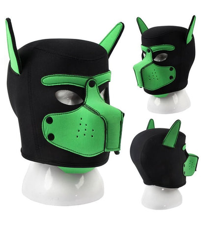 Camouflage Dog Leather Bondage Hood by BDStyle - Bondage Hoods