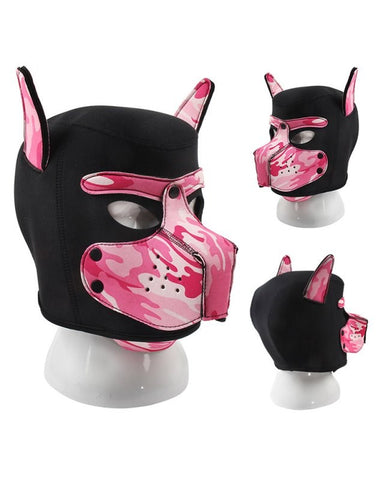 Camouflage Dog Leather Bondage Hood by BDStyle - Bondage Hoods