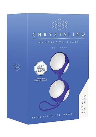 Chrystalino Ben Wa Small White by Shots Toys - Glass Sex Toys