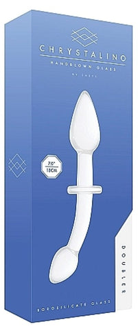 Chrystalino Doubler White Glass by Shots Toys - Glass Sex Toys