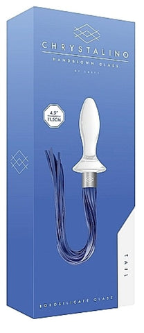 Chrystalino Tail White Glass Anal Plug by Shots Toys - Glass Sex Toys