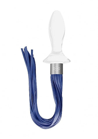 Chrystalino Tail White Glass Anal Plug by Shots Toys - Glass Sex Toys