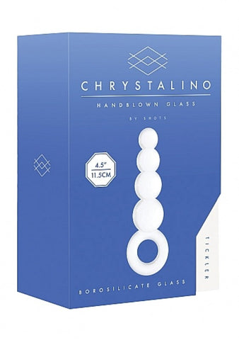 Chrystalino Tickler White Glass by Shots Toys - Glass Sex Toys