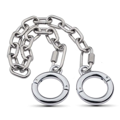 Class Stainless Steel Ankle Cuffs by BDStyle - Steel Sex Toys