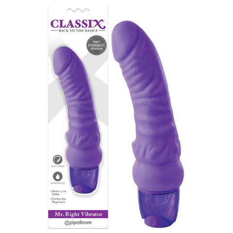 Mr Right Realistic Dildo Vibrator by Pipedream Classix - G-Spot Vibrators