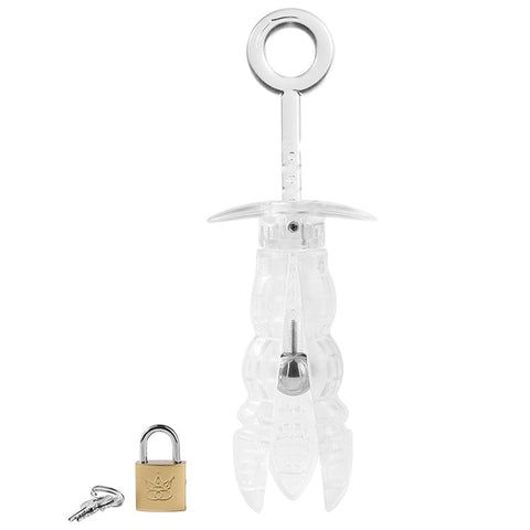 Clear Resin Anal Lock Clinical Fetish Toy by BDStyle - Dental and Clinical