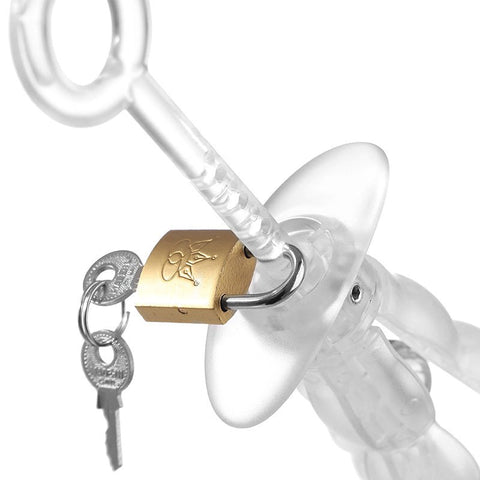 Clear Resin Anal Lock Clinical Fetish Toy by BDStyle - Dental and Clinical