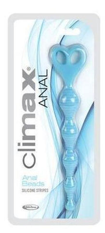 Climax Anal Striped Silicone Anal Beads by Topco - Anal Beads and Balls