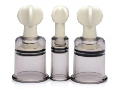 Clit and Nipple Suckers Set by XR Brands - Breast and Nipple Toys