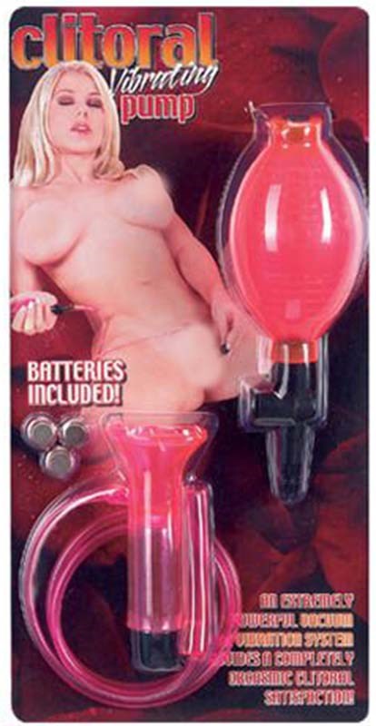 Clitoral Vibrating Pump Clear Pink with Batteries - - Pussy And Clit Toys