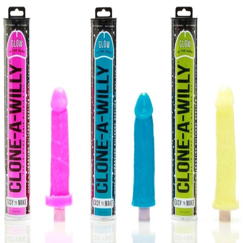 Clone-A-Willy Vibrating Silicone Green Glow in the Dark - - Moulding Kits