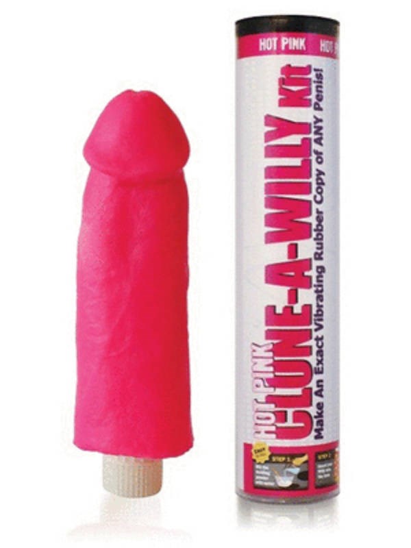 Clone-A-Willy Vibrating Silicone Hot Pink Glow in the Dark - - Moulding Kits