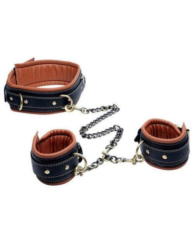 Coax Collar To Wrist Restraints by XR Brands - Cuffs and Restraints