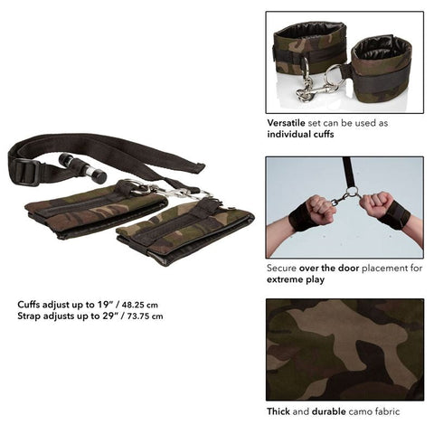 COLT Camo Over The Door Bondage Cuffs by CalExotics - Cuffs and Restraints